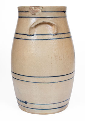 6 Gal. WHITES UTICA, NY Stoneware Churn Dated "1876"