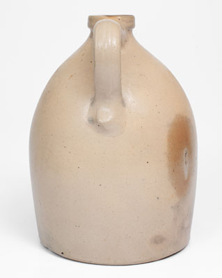 Rare Poughkeepsie, NY Stoneware Jug w/ Cobalt Smoking Face Decoration, Inscribed