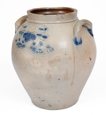 New York State Stoneware Jar w/ Incised Decoration, Inscribed