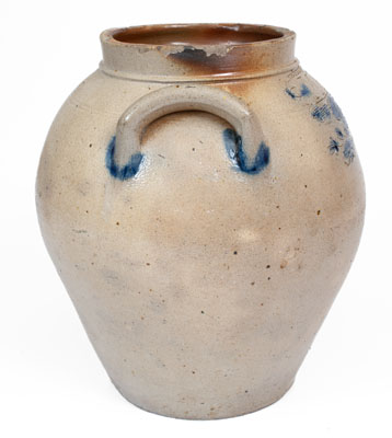 New York State Stoneware Jar w/ Incised Decoration, Inscribed