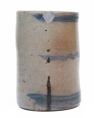 Western Pennsylvania Stoneware Canning Jar w/ Cobalt Stripe Decoration