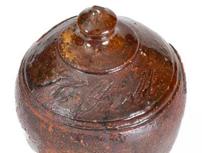 Glazed Redware Presentation Bank, Inscribed