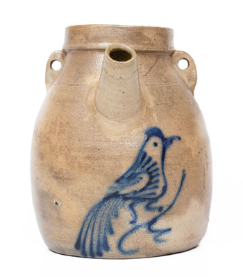Attrib. White's Pottery, Utica, New York, Stoneware Batter Pail