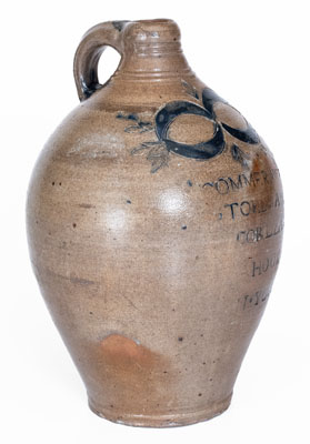 Rare and Important COMMERAW'S / STONEWARE / CORLEARS / HOOK / N. YORK Jug