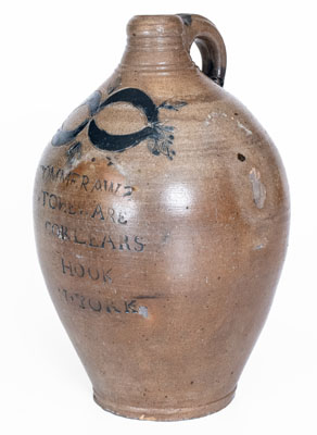 Rare and Important COMMERAW'S / STONEWARE / CORLEARS / HOOK / N. YORK Jug