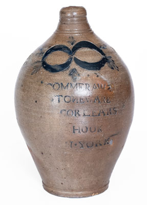 Rare and Important COMMERAW'S / STONEWARE / CORLEARS / HOOK / N. YORK Jug