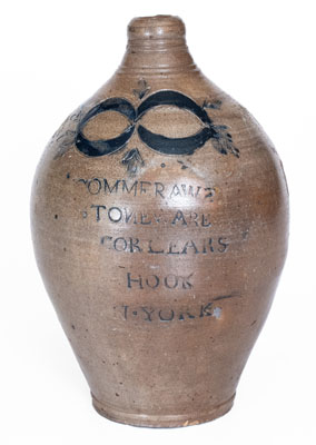 Rare and Important COMMERAW'S / STONEWARE / CORLEARS / HOOK / N. YORK Jug