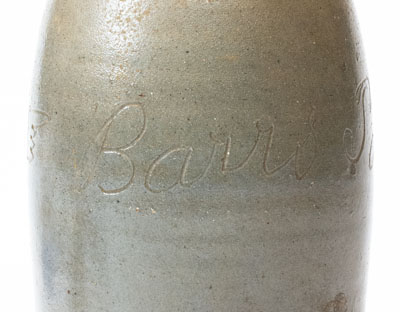 Extremely Rare Putnam County, Tennessee Stoneware Jar: "Barr's Potter Kiln," Jacob C. Barr