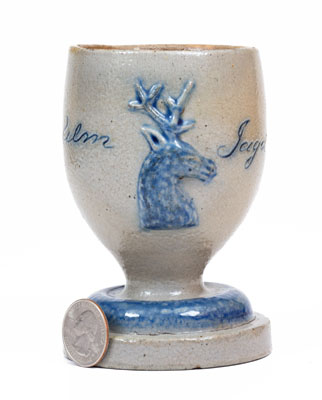 Rare New Ulm, Minnesota Stoneware Mug w/ Applied Stag Inscribed