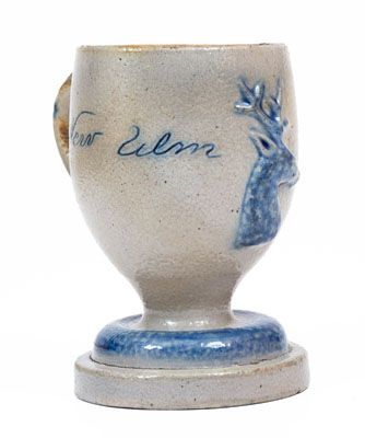 Rare New Ulm, Minnesota Stoneware Mug w/ Applied Stag Inscribed