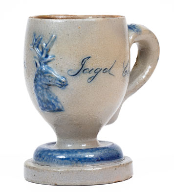 Rare New Ulm, Minnesota Stoneware Mug w/ Applied Stag Inscribed