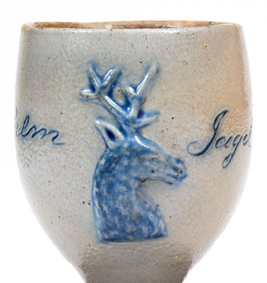Rare New Ulm, Minnesota Stoneware Mug w/ Applied Stag Inscribed