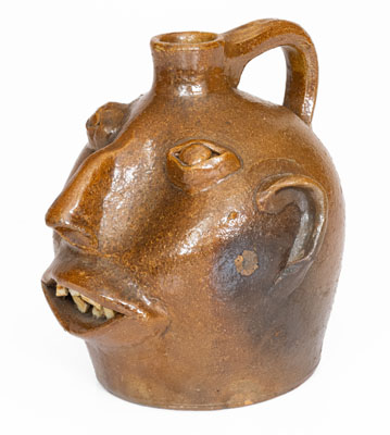 Stoneware Face Jug attrib. Brown Pottery, Arden, NC, second quarter 20th century