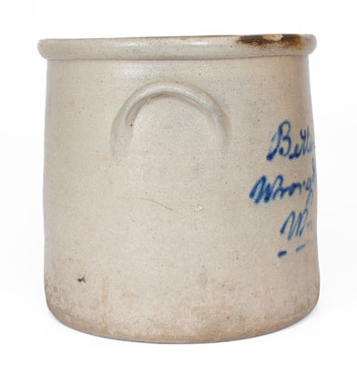 Rare Hartford, CT Stoneware Slogan Crock: "Better Suffer / Wrong then do / Wrong"