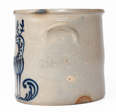 Fine EDMANDS & CO. (Charlestown / Boston, MA) Stoneware Deer Crock, c1860