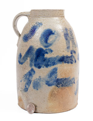 Cobalt-Decorated Ohio Stoneware Canning Jar, Inscribed "OH", circa 1875