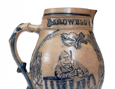 Two Pieces of Molded Utica, NY Stoneware w/