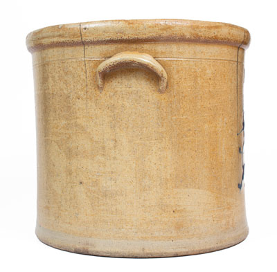 Scarce 12 Gal. Ohio Stoneware Crock w/ Marching Man Decoration