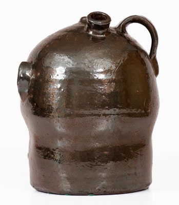 Very Rare Stoneware Face Jug attrib. William Hewell at the "Daddy Bill" Dorsey Pottery, Mossy Creek, White County, GA