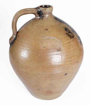 Rare Three-Gallon Stoneware Jug with Cobalt Man's Bust, Northeastern U.S. origin, circa 1830