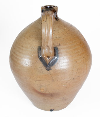 Rare Three-Gallon Stoneware Jug with Cobalt Man's Bust, Northeastern U.S. origin, circa 1830