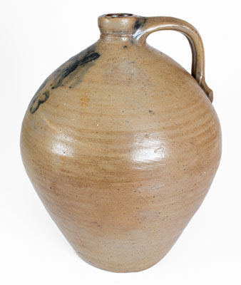 Rare Three-Gallon Stoneware Jug with Cobalt Man's Bust, Northeastern U.S. origin, circa 1830