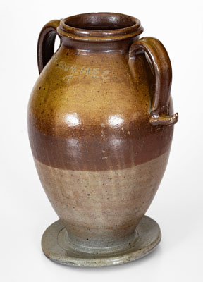 Extremely Rare Stoneware Vase Inscribed "I AM FROM 10EC" (TENNESSEE), Middle TN origin