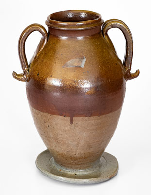 Extremely Rare Stoneware Vase Inscribed "I AM FROM 10EC" (TENNESSEE), Middle TN origin