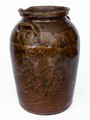 Alkaline-Glazed Stoneware Jar, attrib. Timmerman Pottery, Stockton, Lanier County, GA, late 19th century