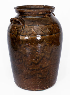 Alkaline-Glazed Stoneware Jar, attrib. Timmerman Pottery, Stockton, Lanier County, GA, late 19th century