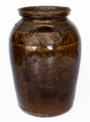 Alkaline-Glazed Stoneware Jar, attrib. Timmerman Pottery, Stockton, Lanier County, GA, late 19th century