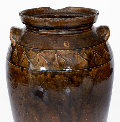 Alkaline-Glazed Stoneware Jar, attrib. Timmerman Pottery, Stockton, Lanier County, GA, late 19th century
