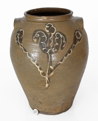 Exceptional Five-Gallon Stoneware Jar w/ Elaborate Two-Color Slip Decoration, att. Phoenix Factory, Edgefield District, SC, c1840