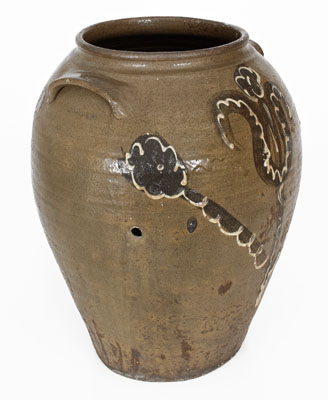 Exceptional Five-Gallon Stoneware Jar w/ Elaborate Two-Color Slip Decoration, att. Phoenix Factory, Edgefield District, SC, c1840