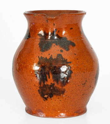 Manganese-Decorated Pennsylvania Redware Pitcher, 19th century