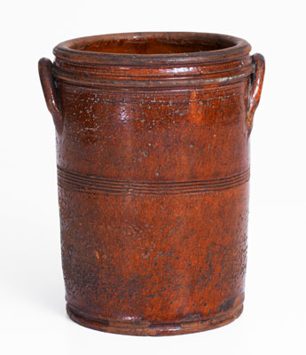 Attrib. Cain Pottery, Sullivan County, TN Redware Jar, circa 1840-1880