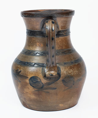 Very Rare Large-Sized Stoneware Vase w/ Cobalt Decoration, Northeastern U.S. origin