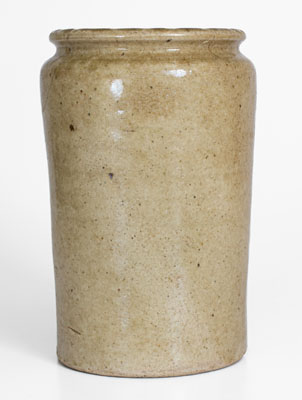 Alkaline-Glazed Stoneware Jar, Incised "V," attrib. Pottersville Pottery, Edgefield District, SC, c1830