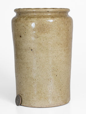 Alkaline-Glazed Stoneware Jar, Incised "V," attrib. Pottersville Pottery, Edgefield District, SC, c1830