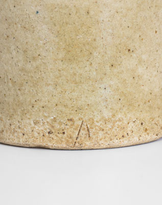 Alkaline-Glazed Stoneware Jar, Incised "V," attrib. Pottersville Pottery, Edgefield District, SC, c1830
