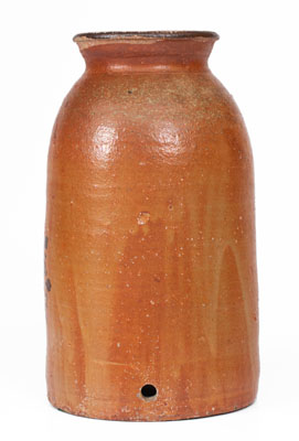 Stoneware Canning Jar w/ Stenciled Brown Slip Floral Motif, attrib. Whelchel Pottery, Gaffney, SC