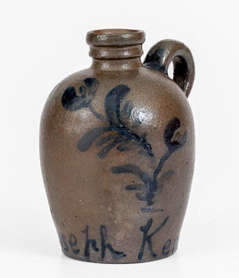Exceptional Small-Sized Stoneware Presentation Jug attrib. G. & A. Black (Somerfield, PA), Inscribed "Joseph Kernouse"