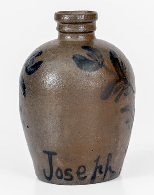 Exceptional Small-Sized Stoneware Presentation Jug attrib. G. & A. Black (Somerfield, PA), Inscribed "Joseph Kernouse"