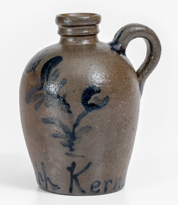 Exceptional Small-Sized Stoneware Presentation Jug attrib. G. & A. Black (Somerfield, PA), Inscribed "Joseph Kernouse"