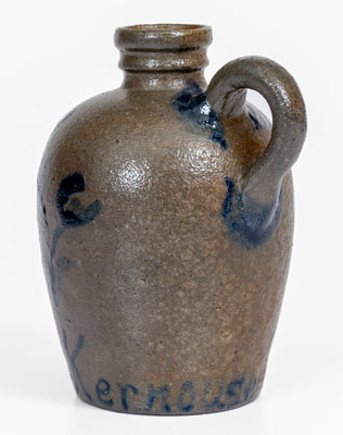 Exceptional Small-Sized Stoneware Presentation Jug attrib. G. & A. Black (Somerfield, PA), Inscribed "Joseph Kernouse"