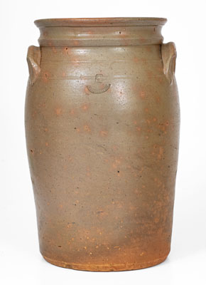 Very Rare "KNOXVILLE, TENN." Salt-Glazed Stoneware Jar, Grindstaff Pottery, c1885-1895