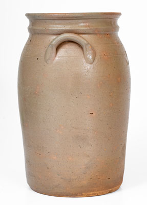 Very Rare "KNOXVILLE, TENN." Salt-Glazed Stoneware Jar, Grindstaff Pottery, c1885-1895