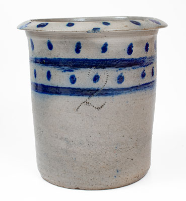 Scarce Two-Gallon Cobalt-Decorated Stoneware Jar attrib. Craven Family, Randolph or Moore Counties, NC