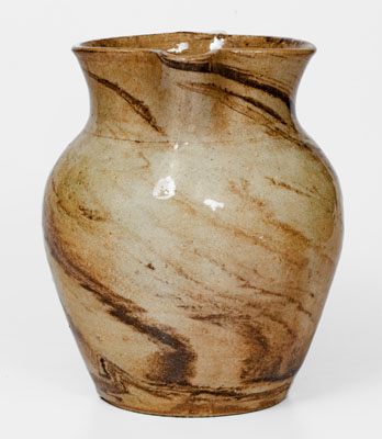Stoneware Swirl Pitcher attrib. Propst Pottery, Vale, North Carolina, circa 1930
