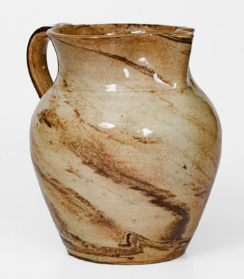 Stoneware Swirl Pitcher attrib. Propst Pottery, Vale, North Carolina, circa 1930